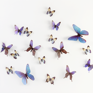 Adhesivos de Pared de Mariposas 3D de PVC Coloridos para Decoración de Sala de Estar - Product Image 2