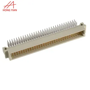 Factory Custom 2 Rows 3Rows 2.54mm DIN41612 Smart Card Connector 48Pin 64Pin 96pin PCB Mount Male Female Euro Adapter Socket
