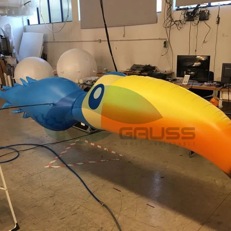 hot sale China factory price 3.8m inflatable flying air Toucan Bird advertising model by radio control air bird for show