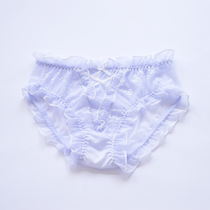 Caldo Sexy e traspirante in Spandex con perizoma graziosa biancheria intima in pizzo di seta rossa lavorata a maglia per donne adulte tinta in Lingerie trasparente - Product Image 1