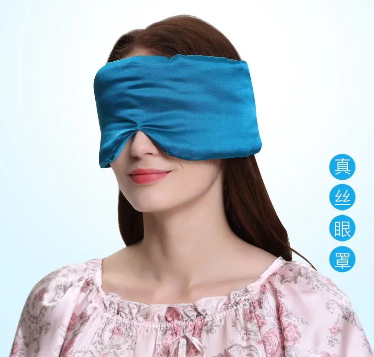 Maschera per gli occhi In seta di grandi dimensioni con imbottitura In cotone Extra Large da donna maschera per dormire In Stock su misura per allargare la seta