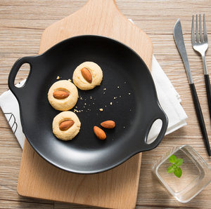 Plato de <span class=keywords><strong>sushi</strong></span> de disco binaural, vajilla de cerámica, plato de fruta, esmalte mate - Product Image 1
