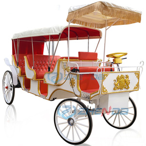 High Performance Tourist Horse Drawn European Horse Carts Wagon Carriage Wedding Electric Horse Carriage - Product Image 1
