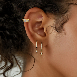 Luxury Fashion Fine Jewelry 925 <strong>Sterling</strong> <strong>Silver</strong> 18K Gold Plated Cubic Zircon Huggie <strong>Hoop</strong> Drop Dangle <strong>Earrings</strong> for Women - Product Image 3