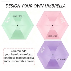 Ombrello Tascabile Personalizzato Mini Capsula, Protezione UV UPF 50+, Leggero e Portatile per Zaino, per Sole e <span class=keywords><strong>Pioggia</strong></span> - Product Image 2