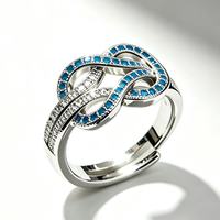 Bague en zircon plaqué platine, micro-pavée, bijoux minimalistes