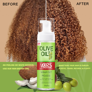 <span class=keywords><strong>Mousse</strong></span> <span class=keywords><strong>coiffante</strong></span> à l'huile d'<span class=keywords><strong>olive</strong></span> à tenue forte, amplificateur de boucles pour cheveux ondulés, bouclés et perruques - Product Image 6