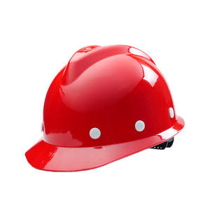 Casco de Seguridad de Fibra de Vidrio en Forma de V First Shield, Rojo, Ala Ancha, Protección Contra Impactos para Obras de Construcción - Product Image 1