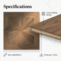 Parquet en noyer noir avec incrustations en bois et bandes décoratives, design artistique pour intérieurs de luxe, cuisine et salle de bain, utilisation extérieure