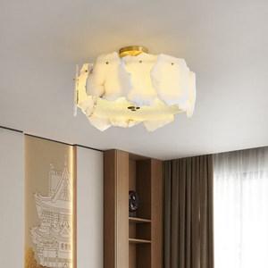 All Copper Marble <b>Ceiling</b> <b>Light</b> Led Surface Mounted For Bedroom Living Room Modern Minimalist Design - Product Image 1