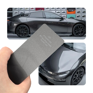 Super Bright Metallic Tungsten Steel Polyester Backing Car <strong>Wrap</strong> Vinyl <strong>Black</strong> <strong>Wrap</strong> Color-Changing Function for Body Made PET - Product Image 1