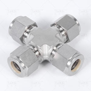 304 Stainless Steel Straight PU Tee <b>Conduit</b> & <b>Fittings</b> for Copper Pipe Intermediate Compression Compression for Better Stability - Product Image 1
