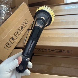 DS2897 Brosses à <span class=keywords><strong>vaisselle</strong></span> de cuisine avec poignée Distributeur de <span class=keywords><strong>liquide</strong></span> Nettoyant Pot Brosse à <span class=keywords><strong>vaisselle</strong></span> Brosse à <span class=keywords><strong>vaisselle</strong></span> avec distributeur de <span class=keywords><strong>savon</strong></span> - Product Image 2