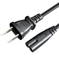 Câble de prise de cordon d'alimentation Japan1.2M 2 broches avec fil de terre cordon d'alimentation ca pour TV/fer électrique/électronique grand public