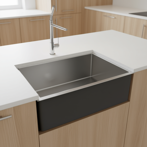 Fregadero de Cocina Individual de 23x19 Pulgadas, Color Gris Oscuro, Rectangular, Acabado Mate, Diseño Moderno, para Instalar Bajo Encimera - Product Image 2