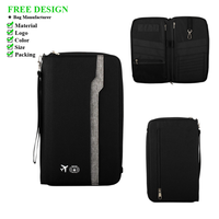 Bolsa para Pasaportes Multifuncional de Gran Capacidad, Porta Boletos, Bolsa de Viaje para Documentos, Cartera, Se Puede Usar como Bandolera