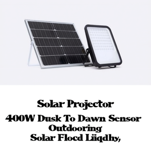 Projecteur solaire 400W avec capteur crépusculaire pour éclairage extérieur - Product Image 2
