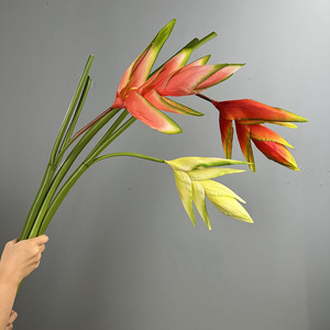 Fleur d'hibiscus artificielle au toucher réel, branche d'hibiscus tropicale artificielle, bouquet de mariage, décoration de la maison, accessoire de photographie - Product Image 1