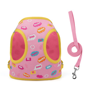 Harness Anjing Model Baru Warna-warni, Tali Dada & Punggung, Bahan Bernapas, Pengurang Beban, Outdoor, Dapat Disesuaikan, Mewah, Lucu - Product Image 4