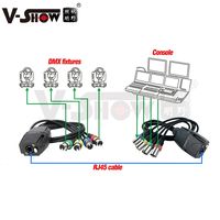Adaptateur V-Show VHSOW RJ04D DMX-RJ45 répartiteur de câble RJ45/4 X XLR 3 broches mâle et femelle