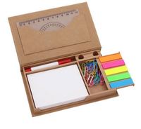 Porte-bloc-notes promotionnel en cuir avec calendrier et stylo, bloc-notes adhésif, bloc-notes personnalisé, notes adhésives