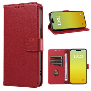 Pour étui à <span class=keywords><strong>rabat</strong></span> en cuir portefeuille de la série <span class=keywords><strong>Iphone</strong></span> <span class=keywords><strong>avec</strong></span> porte-carte support de blocage RFID étui de téléphone intérieur en TPU antichoc pour Samsung - Product Image 1