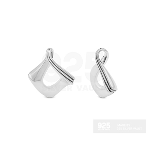 Precios Increíbles: Colgante de Plata 925 con Silueta Escultural de Rombo Retorcido de Doble Línea - Product Image 2