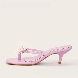 BUSY GIRL CXX06 - Sandalias de Tacón <span class=keywords><strong>Bajo</strong></span> Moradas, Elegantes y Modernas, con Punta Descubierta, para Mujer, 2025 - Product Image 4