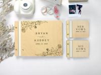Livre de mariage en bois A6 avec texte gravé personnalisé, un cadeau pour les cérémonies de mariage et de fiançailles, livre de vœux pour les invités de mariage