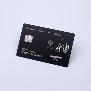 Carte <span class=keywords><strong>di</strong></span> <span class=keywords><strong>Credito</strong></span> in Metallo Personalizzate con Chip e Funzione Contactless, Slot EMV, in Ottone Nero Opaco - Product Image 1
