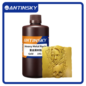 Antinsky Heavy Metal <b>Resin</b> Photopolymer <b>Resin</b> 405nm <b>3D</b> Printing Material for DLP LCD <b>3D</b> <b>Printers</b> Metallic-Colored - Product Image 2