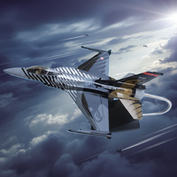 Modèle militaire F-16 en résine Tongde à l'échelle 1/48, hautement détaillé, longueur 31 cm, livraison personnalisable avec décalcomanie sérigraphiée certifiée