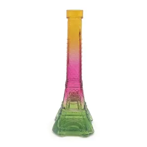 Romantische Pariser Eiffelturm form leer farbig rot gelb grün Glas Parfüm Aroma therapie Vase Diffusor Flasche