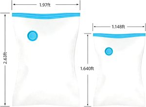 Transparent Border Home Vacuum Storage <b>Bag</b> <b>Foldable</b> Airtight Clothes Organizer Space-Saving Bedroom School PA Material Food Safe - Product Image 5