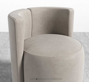 Silla de bañera giratoria de tela clásica otomana decorativa de estilo italiano taburete portátil otomano de terciopelo - Product Image 4