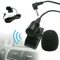 Microphone audio professionnel pour voiture, prise jack 3,5 mm, microphone stéréo mini filaire externe pour autoradio DVD, 3 m de long