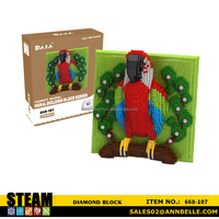 Brique Murale 3D en Plastique ABS, Modèle Animal Diamanté : Toucan, Caméléon, Perroquet – Décoration Maison, Éducation, Jouet DIY à Assembler