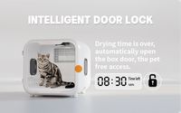 Boîte de séchage intelligente pour animaux de compagnie, grande capacité, faible bruit, sécheuse automatique pour chats avec double mode de séchage