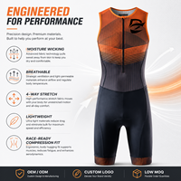 Combinaison de Triathlon Unisexe Sans Manches Coupe Aérodynamique Ultra Légère Séchage Rapide Dos en Maille Compression Rembourrée Personnalisable OEM Extensible dans les Quatre Sens