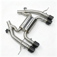 Nouveau JIAJUN Luxe Silencieux de performance à tube central unique, système Catback à longueur égale, en acier inoxydable SS304 poli miroir, pour M3 G80 M4 G82 S58