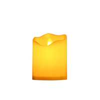 Flammenlose Gelbe Blumenförmige LED-Säulenkerzen Batteriebetrieben Warmweiß Flackernd für Hochzeit Heim Party Dekoration