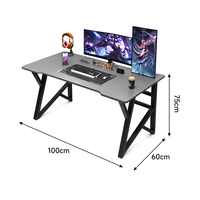 Grand bureau d'ordinateur pour jeux vidéo, poste de travail ergonomique pour plusieurs écrans, configuration pour bureau à domicile et e-sport