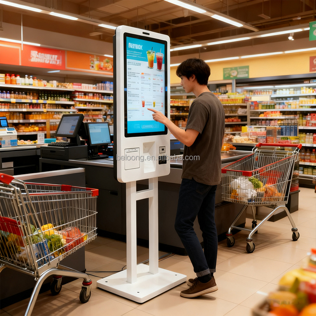 27/32Inch Self Service Kiosk Touch Screen Payment Kiosk Self-service Interactive Ordering Kiosk With Pos