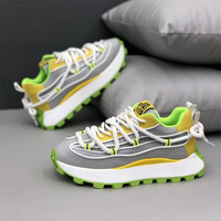 Zapatillas de monopatín elevadas de suela gruesa de alta calidad para hombre, malla antideslizante versátil a la moda para caminar en invierno y primavera