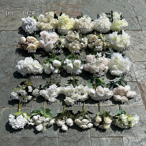 Bouquets de roses artificielles en soie pour décoration de mariage, roses bleues, bouquets d'hortensias, fleurs artificielles en gros - Product Image 6
