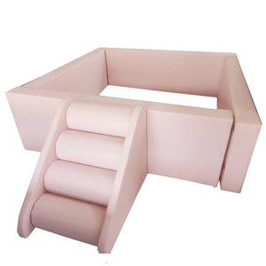 Location d'événement de fête commerciale location d'anniversaire équipement de terrain de jeu Beige pastel vert blanc pour enfants fosse de jeu souple fosses à balles - Product Image 1