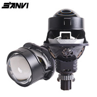 Sanvi S5-1 2.5 pouces 12V Led Bi Led projecteur lentille phare Dual-Core Dual-Cup 58W 6000K nouvelle mise à niveau de la lumière non destructive