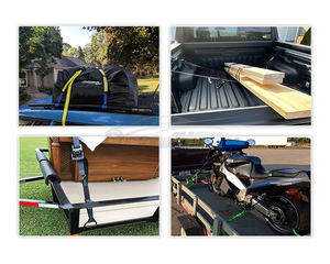 Sangle d'arrimage à cliquet de 2 pouces, 4400 LBS, avec double crochet en J, bleue, pour fourgons logistiques - Product Image 6