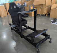 Cockpit de simulation de course en aluminium 4080, simulateur de conduite robuste avec siège, compatible avec volant à entraînement direct