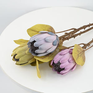 Protea Artificial de Seda Superior, Estilo Seco, Premium, 54 cm, Grande, para Decoración de Interiores de Lujo, Bodas, Floristerías y Proyectos Hoteleros - Product Image 3